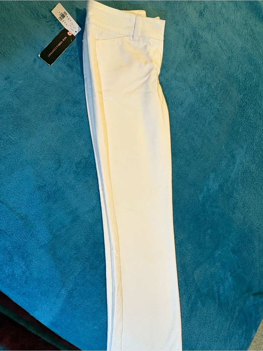 New York & Company White Straight Leg Jeans